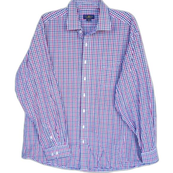 Club Room Men's Size 18 36/37 (2XL ) Shirt Long Sleeve Button Front Chec… - Picture 1 of 9